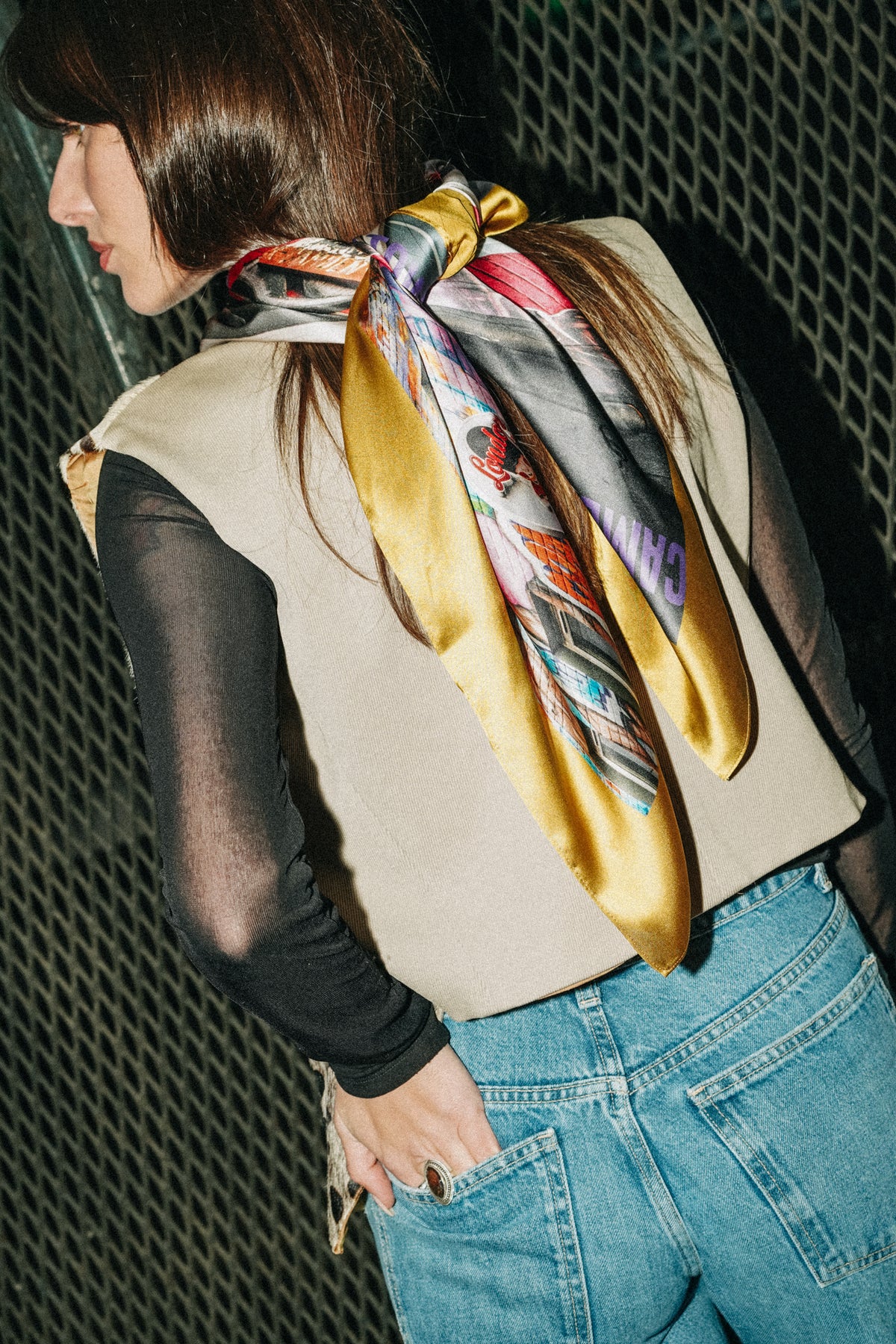 90x90 Camden Town Silk Scarf – London