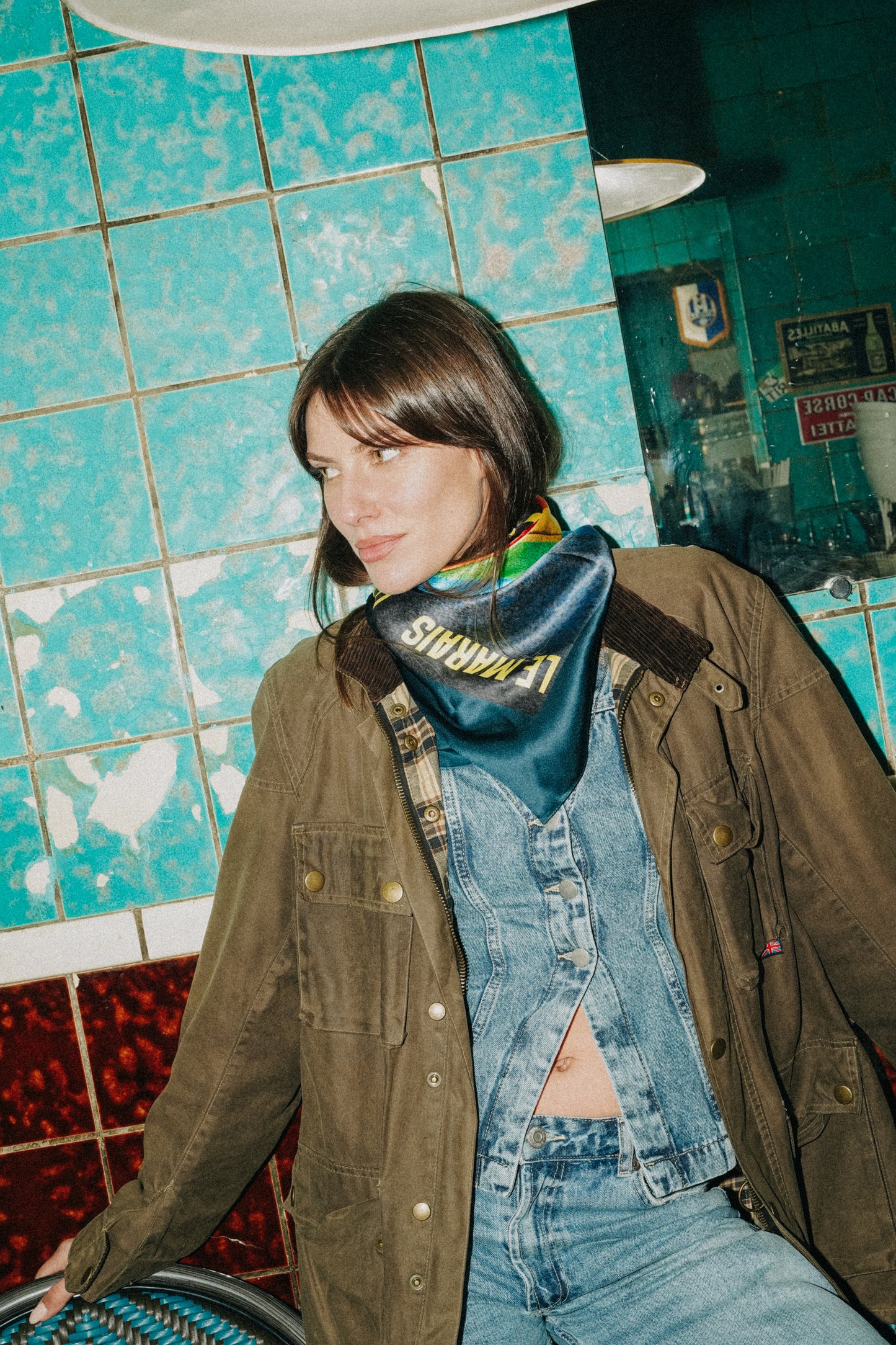Foulard en soie 90x90 Le Marais – Paris