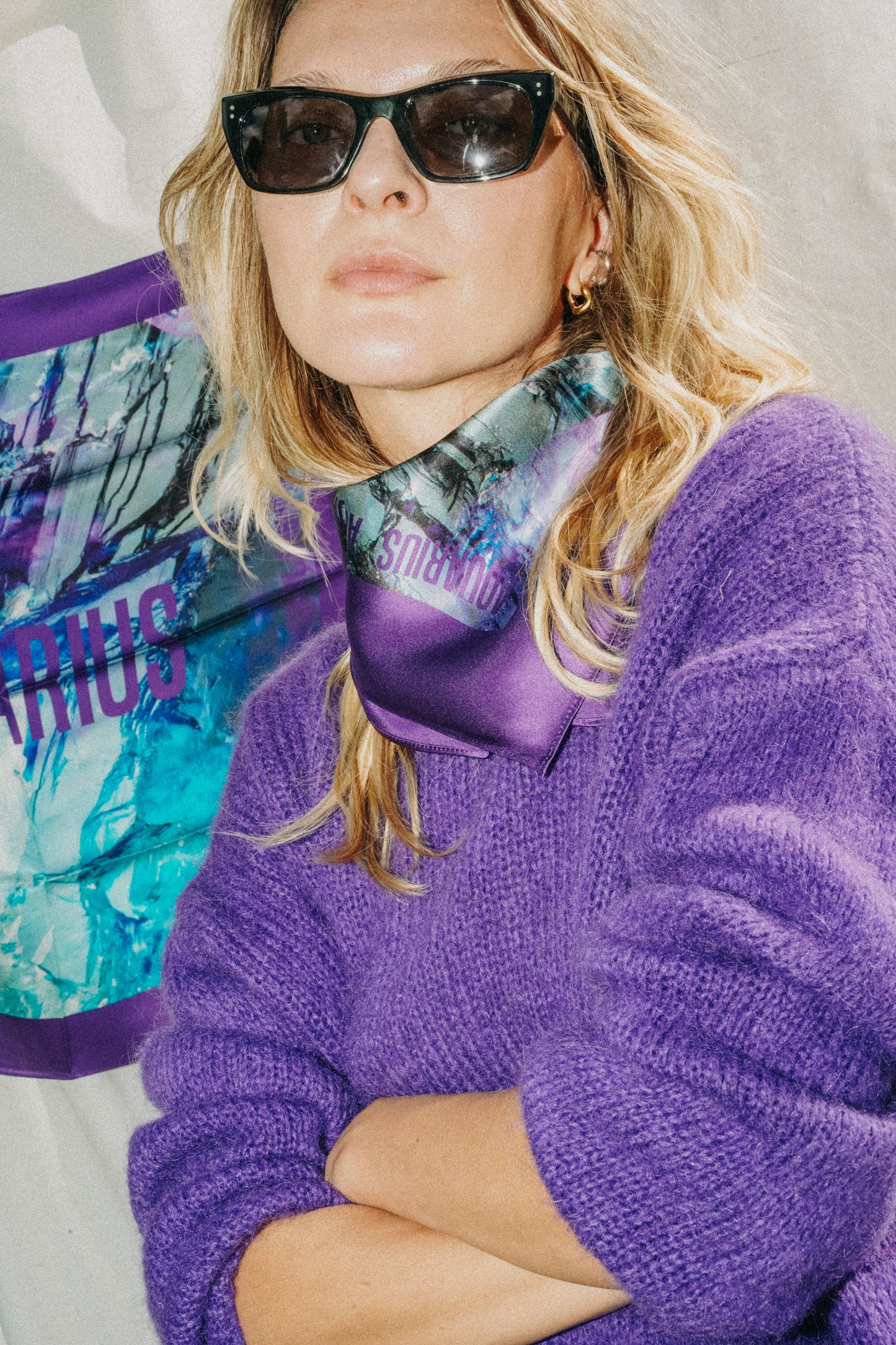 Foulard Aquarius (Verseau) - Fluorite