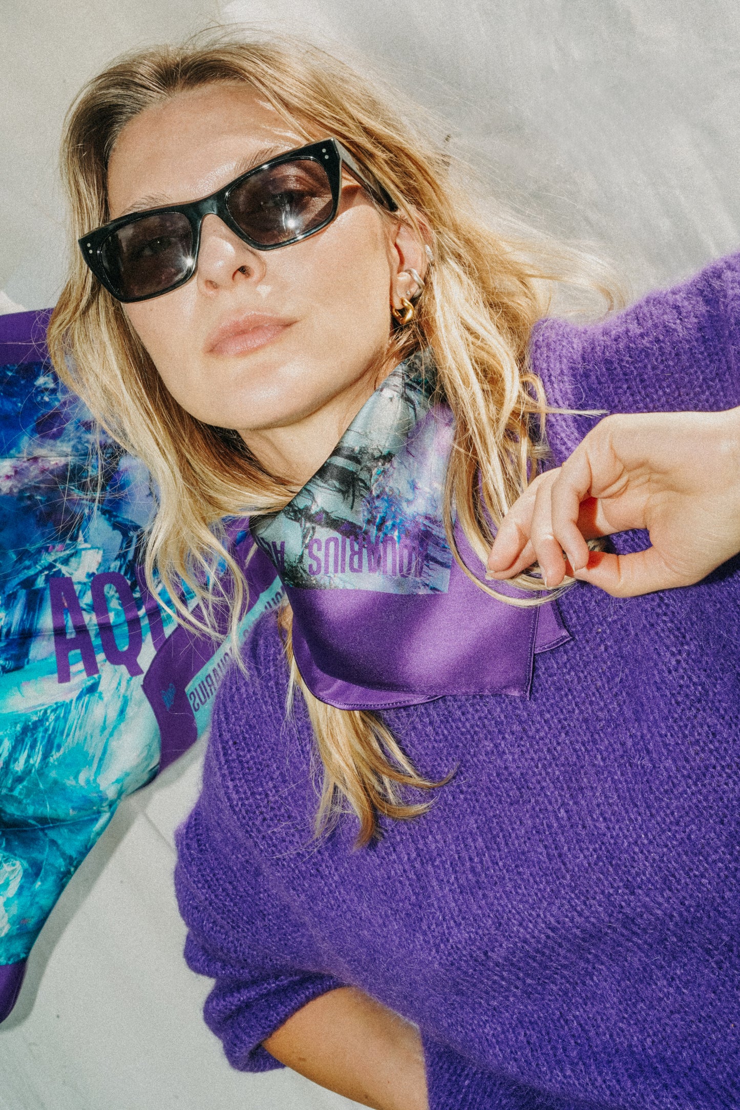 Foulard Aquarius (Verseau) - Fluorite