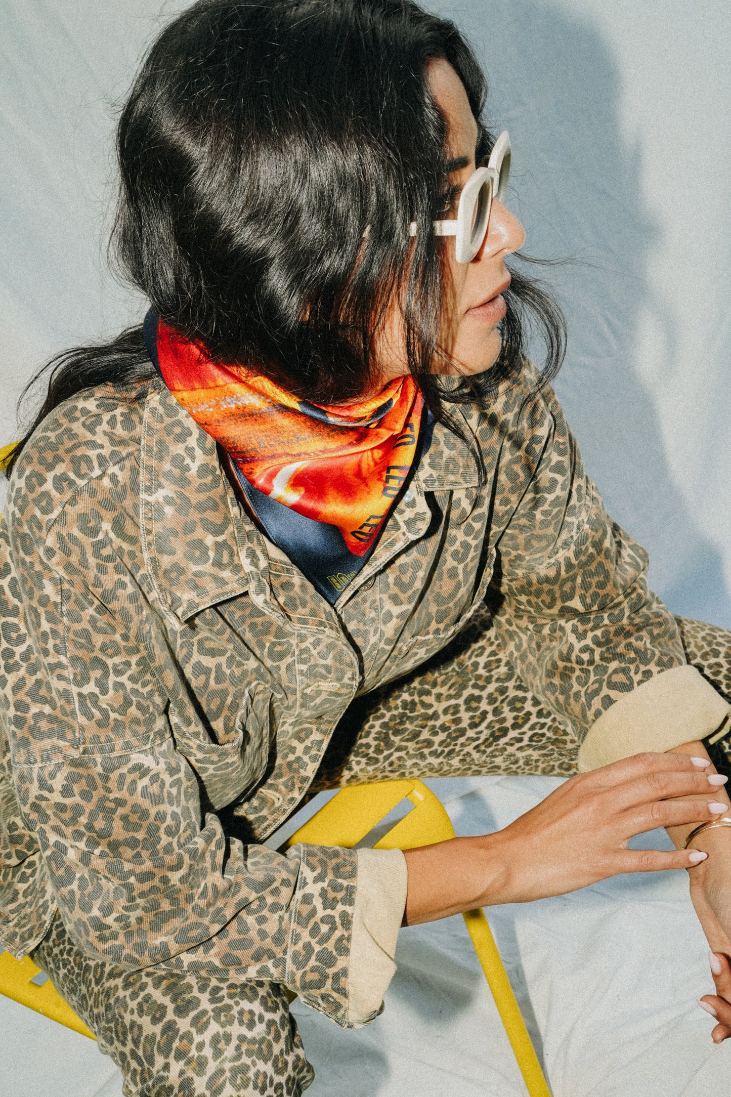 Foulard Leo (Lion)- Oeil de tigre