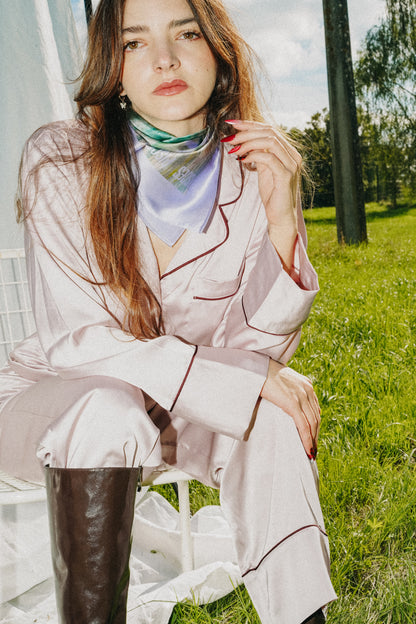 Foulard Pisces (Poisson) - Aigue Marine