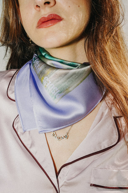 Foulard Pisces (Poisson) - Aigue Marine