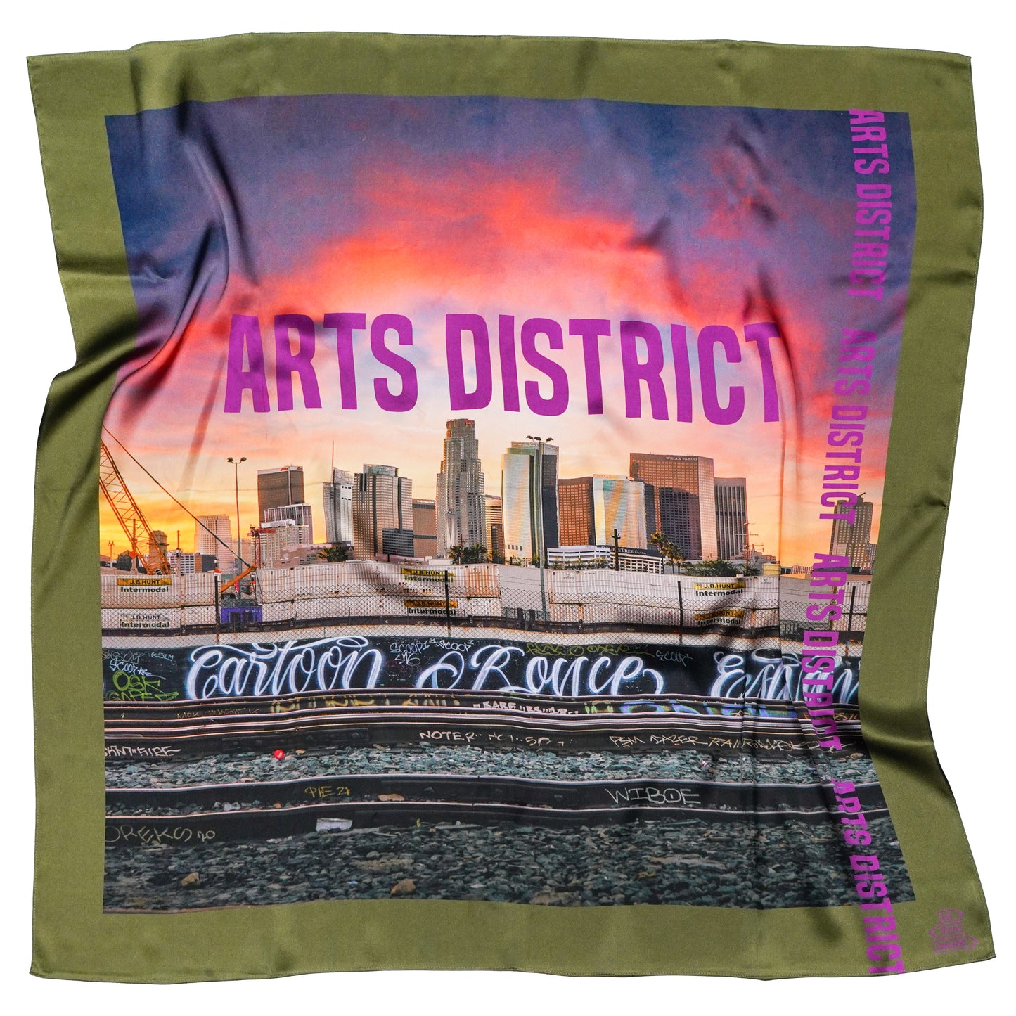 Foulard en soie 90x90 Arts District - Los Angeles