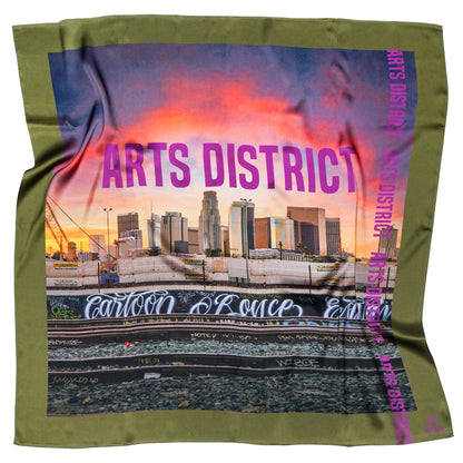 Foulard en soie 90x90 Arts District - Los Angeles