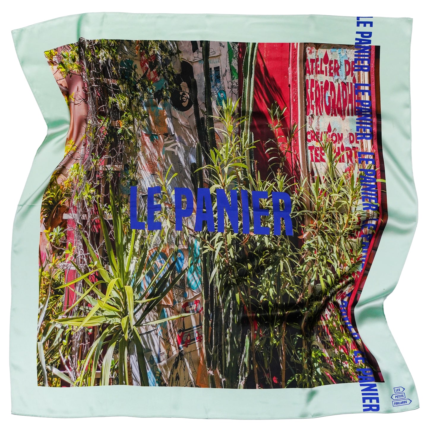 Foulard en soie 90x90 Le Panier - Marseille