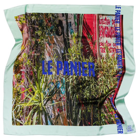 Foulard en soie 90x90 Le Panier - Marseille
