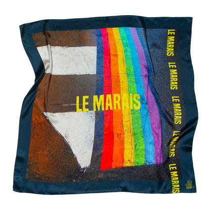 Foulard en soie 90x90 Le Marais – Paris