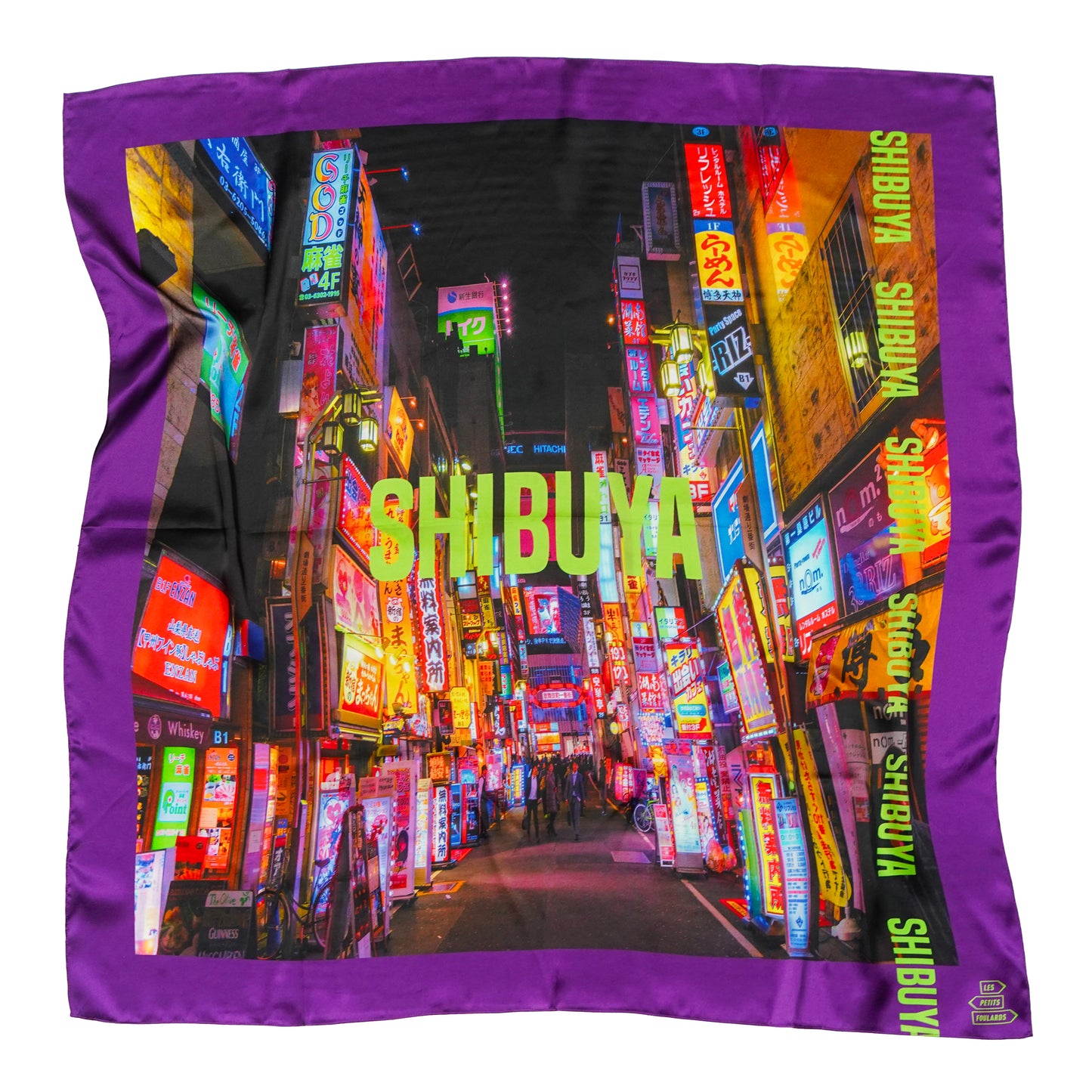 Foulard en soie 90x90 Shibuya – Tokyo