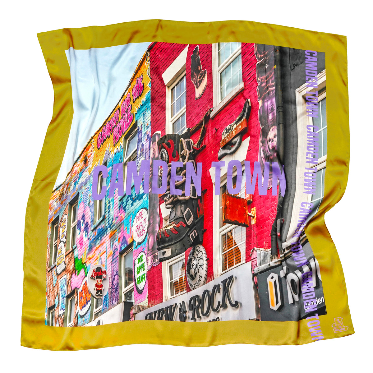 90x90 Camden Town Silk Scarf – London